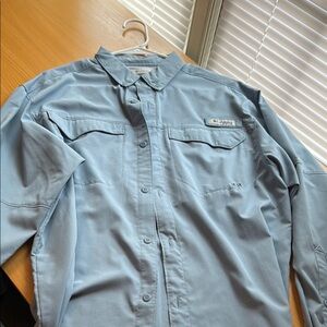 Columbia Sky Blue Outdoor Shirt